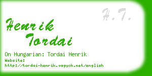 henrik tordai business card